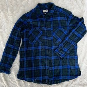 Express Tops - Express Boyfriend Flannel Button-Up Top Size L Express Tops - Express Boyfriend Flannel Button-Up Top Size L